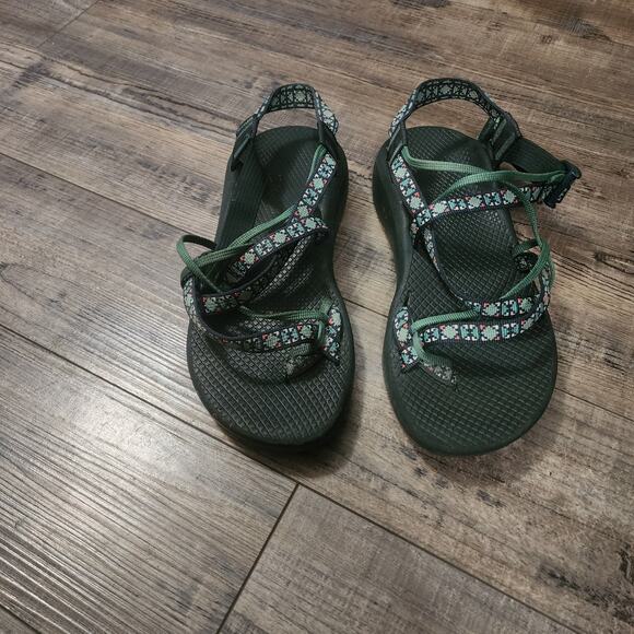 Chaco ZCloud X2 Remix Sandals Creed Pine Green Performance Sport Sole Sz 9 bx42 - Picture 5 of 8